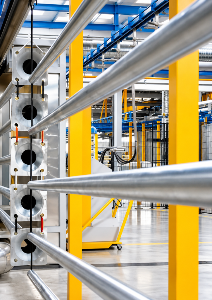 Finition par meulage d’une pièce en acier à l’usine